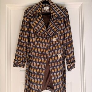 Vintage Alberto Makali Patterned Trench Coat